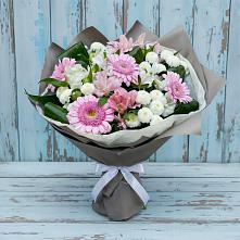 Букет цветов из:  Герберы, Альстромерии и Хризантемы в Буланаше