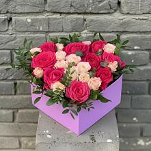 Цветочная композиция из Розы в коробке в Буланаше
