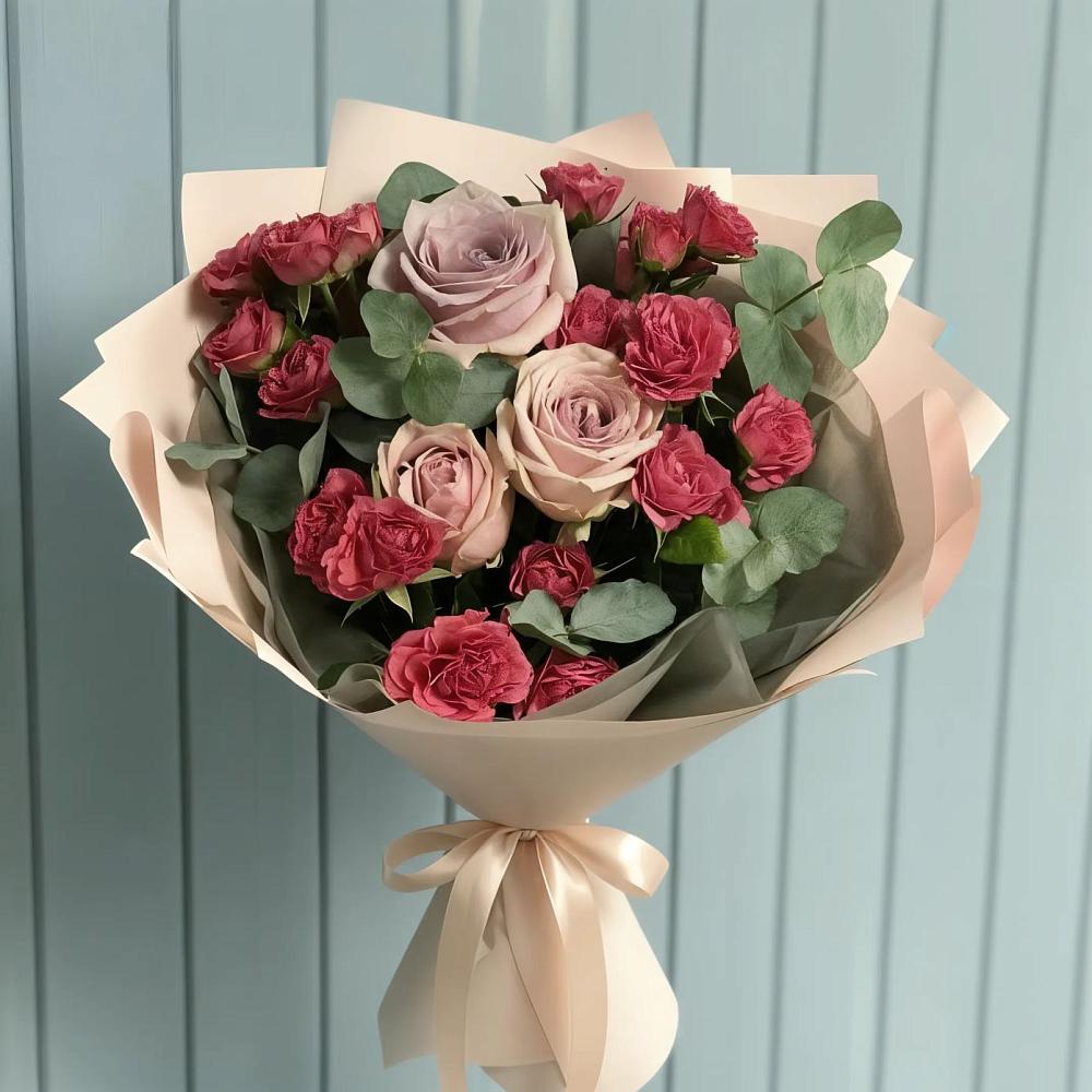 Букет цветов из: Гвоздики и Розы в Буланаше