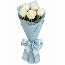 Букет 5 Белых роз Проуд в Буланаше