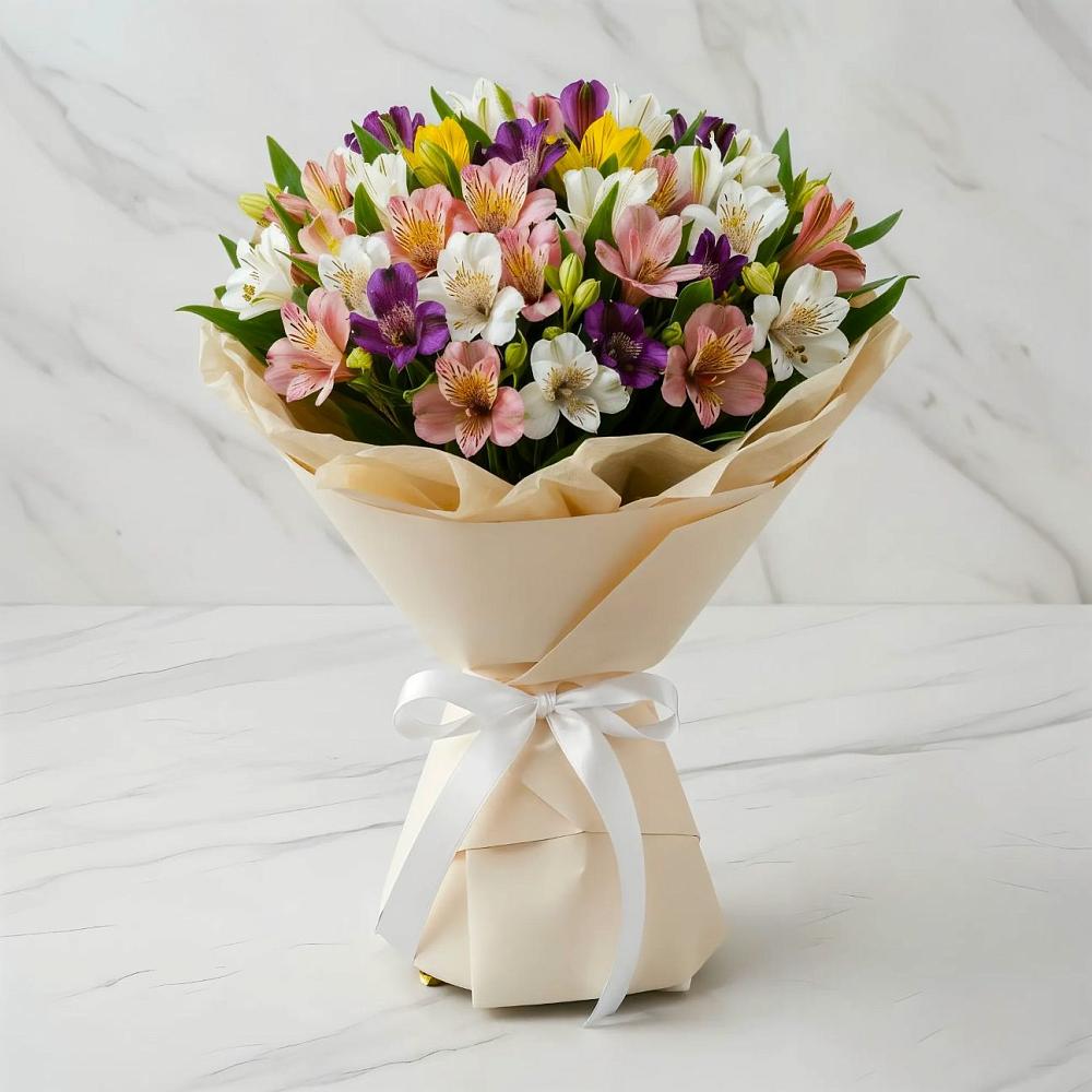 Букет цветов из: Альстромерии в Буланаше