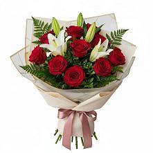 Букет цветов из:  Лилии и Розы в Буланаше