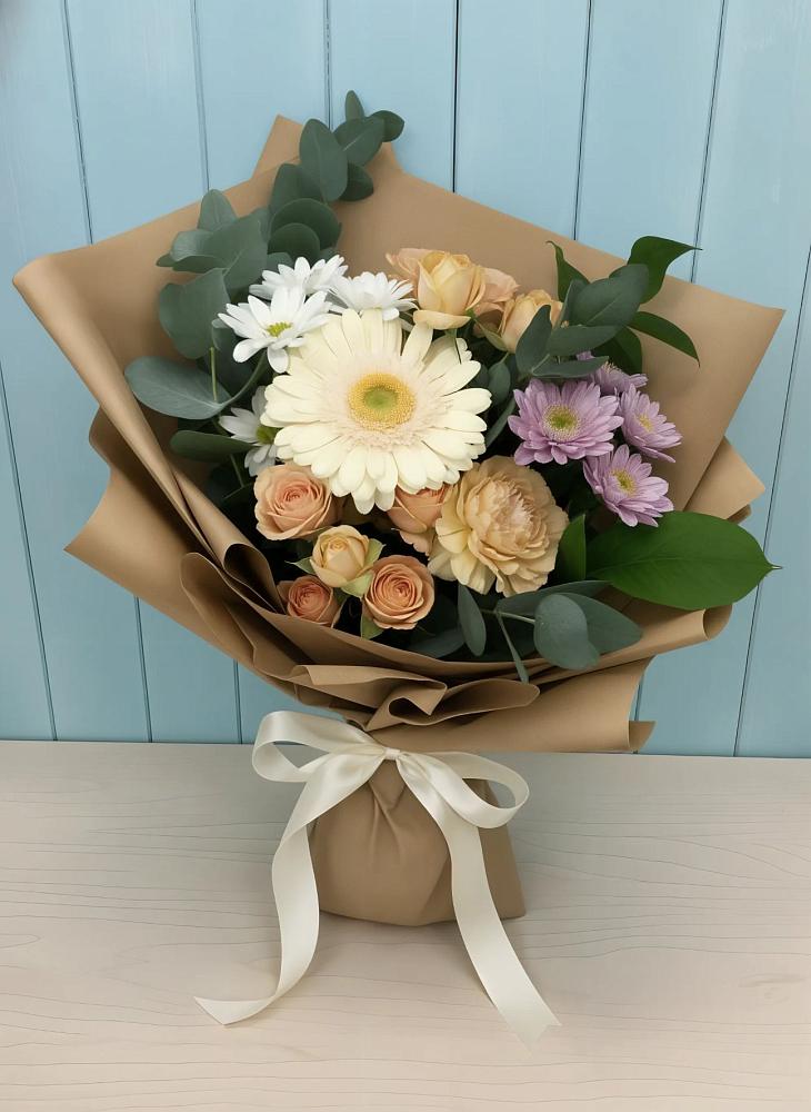Букет цветов из: Герберы и Хризантемы в Буланаше