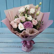 Букет цветов из:  Розы и Лизиантусы #REPLACE_PRED# Буланаше
