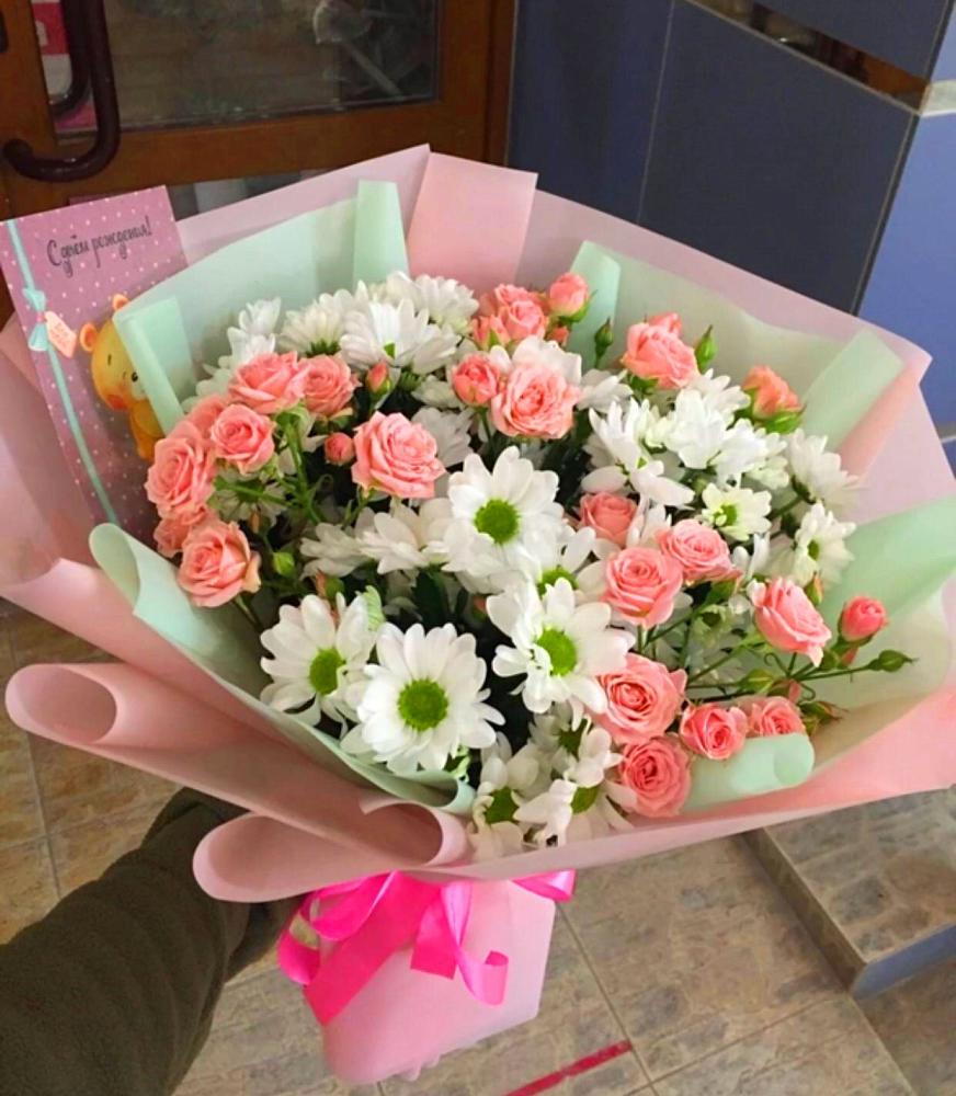 Букет цветов из: Розы и Хризантемы в Буланаше