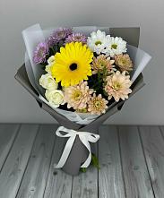 Букет цветов из:  Розы, Герберы и Хризантемы #REPLACE_PRED# Буланаше
