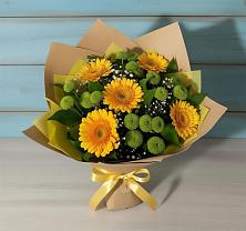 Букет цветов из:  Герберы и Хризантемы в Буланаше