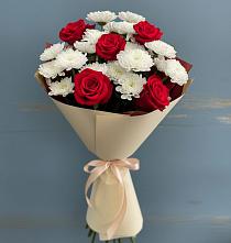 Букет цветов из:  Розы и Хризантемы в Буланаше