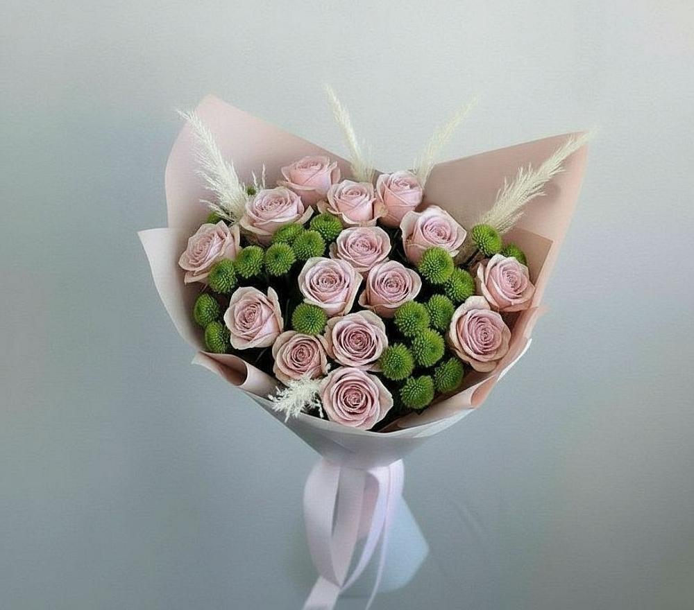 Букет цветов из: Розы и Хризантемы в Буланаше