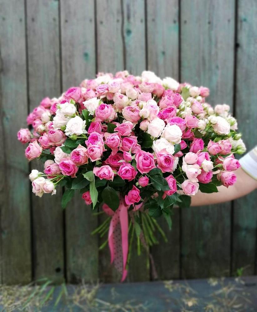 Букет Розовые кустовые розы Натали и Лав Лидия в Буланаше