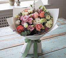 Букет цветов из:  Розы, Лизиантусы и Гвоздики в Буланаше