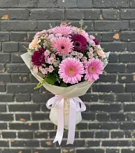 Букет цветов из:  Герберы и Хризантемы #REPLACE_PRED# Буланаше