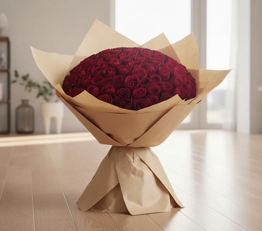 Букет 101 Красная роза в Буланаше