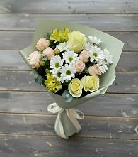 Букет цветов из:  Альстромерии, Розы и Хризантемы в Буланаше