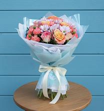 Букет цветов из:  Хризантемы и Розы #REPLACE_PRED# Буланаше