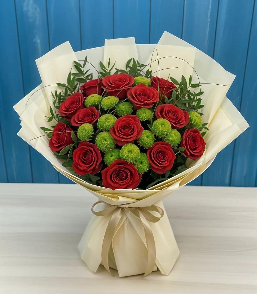 Букет цветов из: Розы и Хризантемы в Буланаше